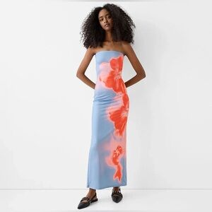 Solea strapless floral maxi dress
